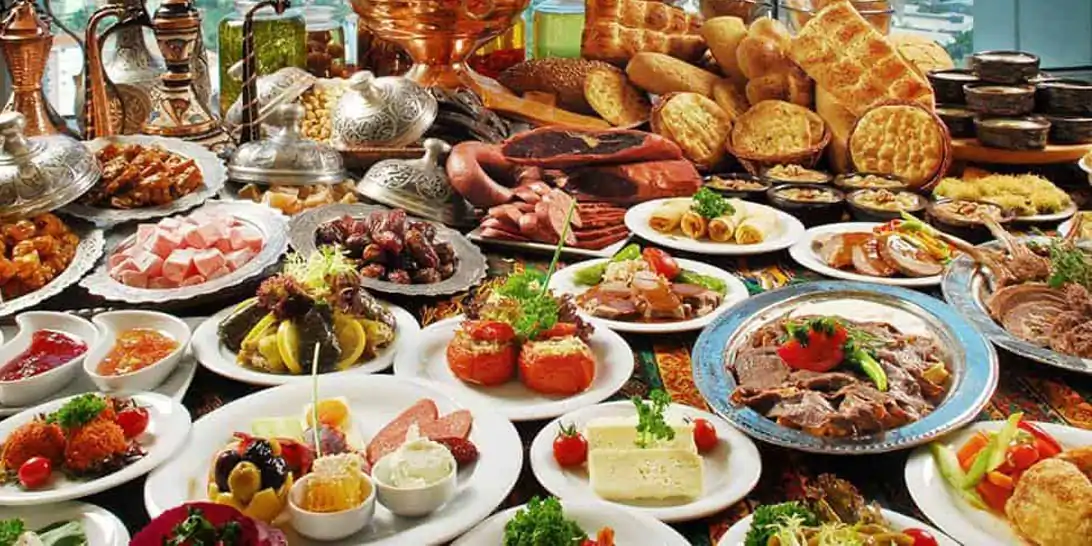 Turkish cousine, food rich table