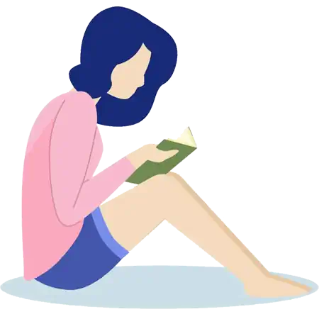 Female reading a book
